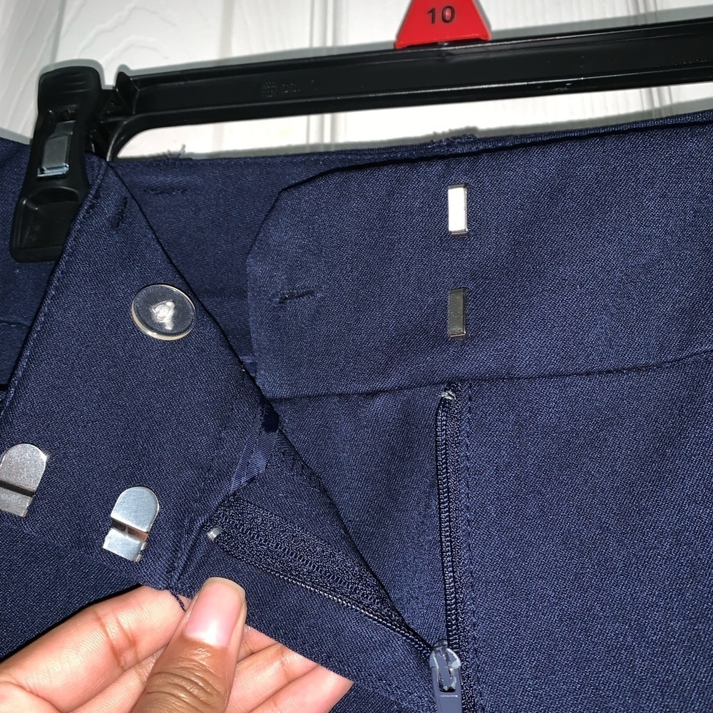 7th avenue New York and company navy petite bootcut dress pants - Picture 3 of 10